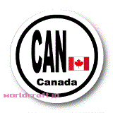 カナダ国旗円形デザイン耐水ステッカー(シール)／マグネット