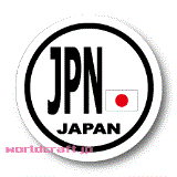 JPNジャパン・日本国旗円形デザイン耐水ステッカー(シール)／マグネット