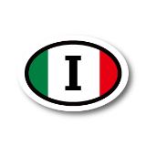 イタリア国旗/ビークルID 耐水ステッカー