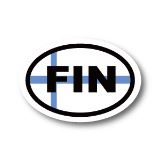 フィンランド国旗/ビークルID 耐水ステッカー