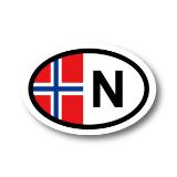 ノルウェー国旗/ビークルID 耐水ステッカー