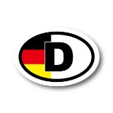 ドイツ国旗/ビークルID 耐水ステッカー