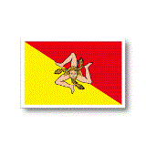 シチリア島旗ステッカー　（イタリア領）