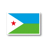 ジブチ国旗ステッカー