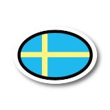 スウェーデン国旗/オーバルステッカー