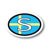 スウェーデン国旗/ビークルID 耐水ステッカー