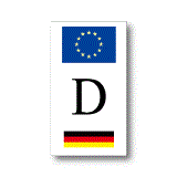 EU旗＋ドイツ国旗　D　縦型　ステッカー