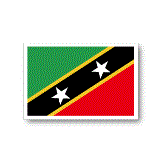 セントクリストファー・ネービス国旗ステッカー　Saint Christopher and Nevis