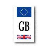 EU旗＋イギリス国旗　GB　縦型　ステッカー
