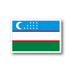 ウズベキスタン国旗ステッカー