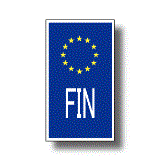 EU旗デザイン　フィンランド FIN ビークルID（国識別） ステッカー