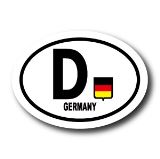 ドイツ国旗/ビークルID 耐水ステッカー オーバルタイプ
