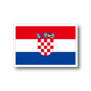 ステッカー通販 国旗ステッカー ヨーロッパ クロアチア国旗ステッカー