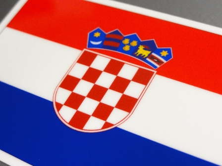 ステッカー通販 国旗ステッカー ヨーロッパ クロアチア国旗ステッカー