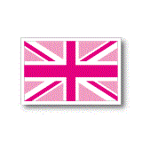 イギリス国旗ユニオンジャック<ピンク>　ステッカー／マグネット