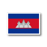 カンボジア国旗ステッカー