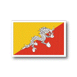 ブータン国旗ステッカー