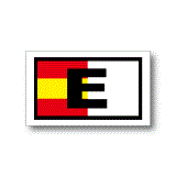 スペイン国旗＋国識別記号 ステッカー