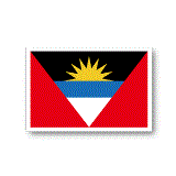 アンティグア・バーブーダ国旗ステッカー　Antigua and Barbuda