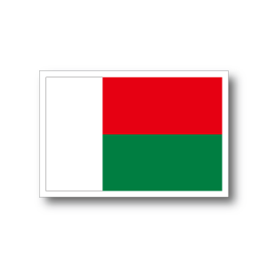 ステッカー通販 国旗ステッカー アフリカ マダガスカル国旗ステッカー