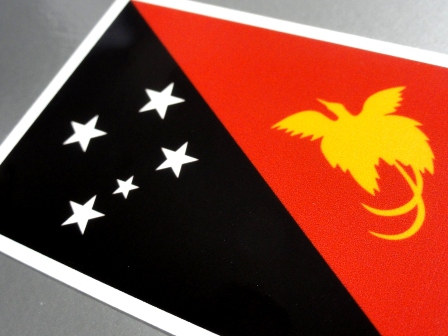 ステッカー通販 国旗ステッカー オセアニア パプアニューギニア国旗ステッカー