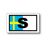 スウェーデン国旗＋国識別記号 ステッカー