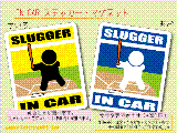 野球・バッター/SLUGGER IN CAR(ICHIRO) ステッカー／マグネット