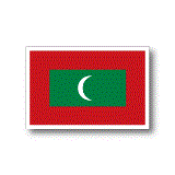 モルディブ国旗ステッカー　モルジブ