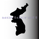 朝鮮半島カッティングステッカー　韓国・北朝鮮　地図シール