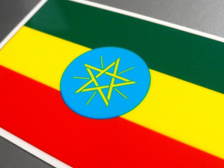 ステッカー通販 国旗ステッカー アフリカ エチオピア国旗ステッカー