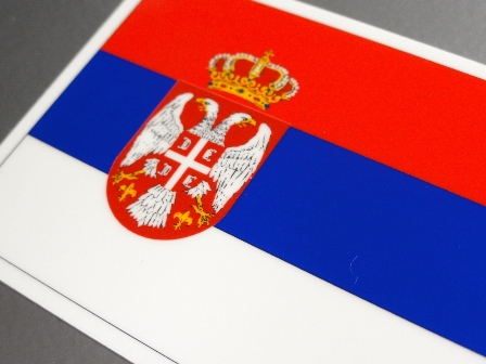 ステッカー通販 国旗ステッカー ヨーロッパ セルビア国旗ステッカー
