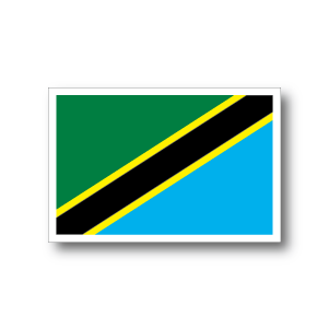 ステッカー通販 国旗ステッカー アフリカ タンザニア国旗ステッカー