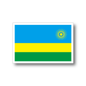 ステッカー通販 国旗ステッカー アフリカ ルワンダ国旗ステッカー