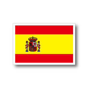 ステッカー通販 国旗ステッカー ヨーロッパ スペイン国旗ステッカー