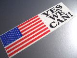 YES WE CAN ! バンパーステッカー／マグネット　耐水 アメリカ国旗 星条旗