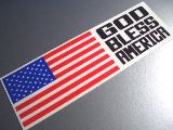 GOD BLESS AMERICA バンパーステッカー／マグネット　耐水 アメリカ国旗 星条旗