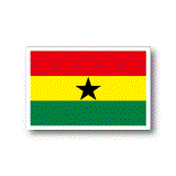 ガーナ国旗ステッカー