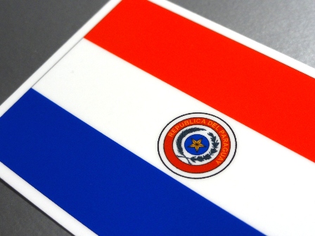 ステッカー通販 国旗ステッカー 南アメリカ パラグアイ国旗ステッカー