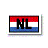 オランダ国旗＋国識別記号 ステッカー