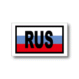 ロシア国旗＋国識別記号 ステッカー