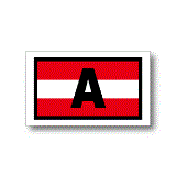 オーストリア国旗＋国識別記号 ステッカー