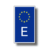 EU旗デザイン　スペイン E ビークルID（国識別） ステッカー