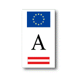 EU旗＋オーストリア国旗　A　縦型　ステッカー