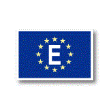 スペイン E　EU旗・ユーロビークルIDステッカー