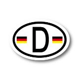 ドイツ国旗/ビークルID 耐水ステッカー C-flag