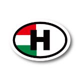 ハンガリー国旗/ビークルID 耐水ステッカー