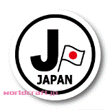 日本国旗円形デザイン耐水ステッカー(シール)／マグネット