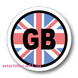 イギリス国旗円形デザイン耐水ステッカー(シール)／マグネット