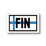 フィンランド国旗＋国識別記号 ステッカー