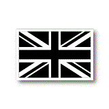 イギリス国旗ユニオンジャック<ブラック>　ステッカー／マグネット
